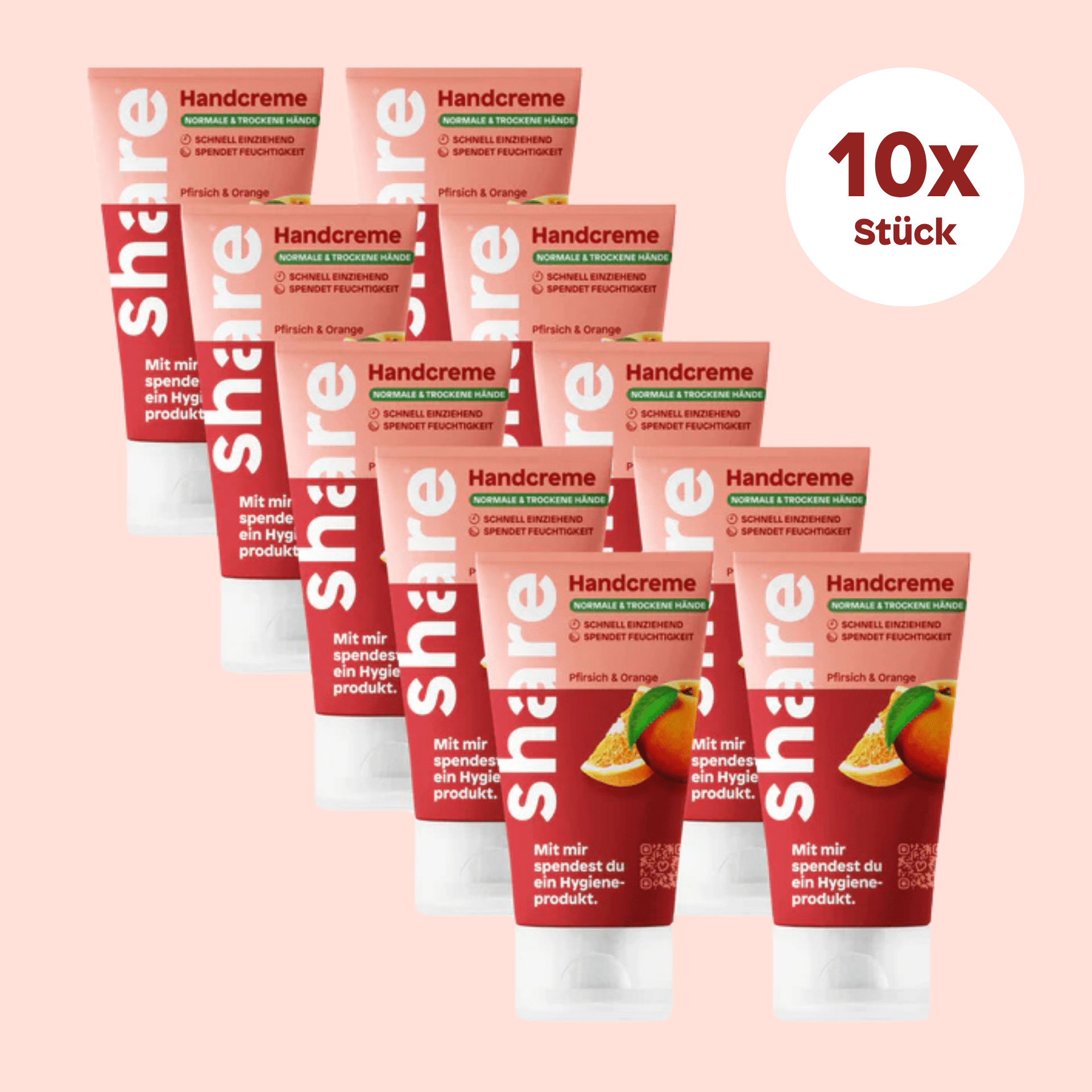 share Handcreme Handcreme Pfirsich & Orange 10x75ml