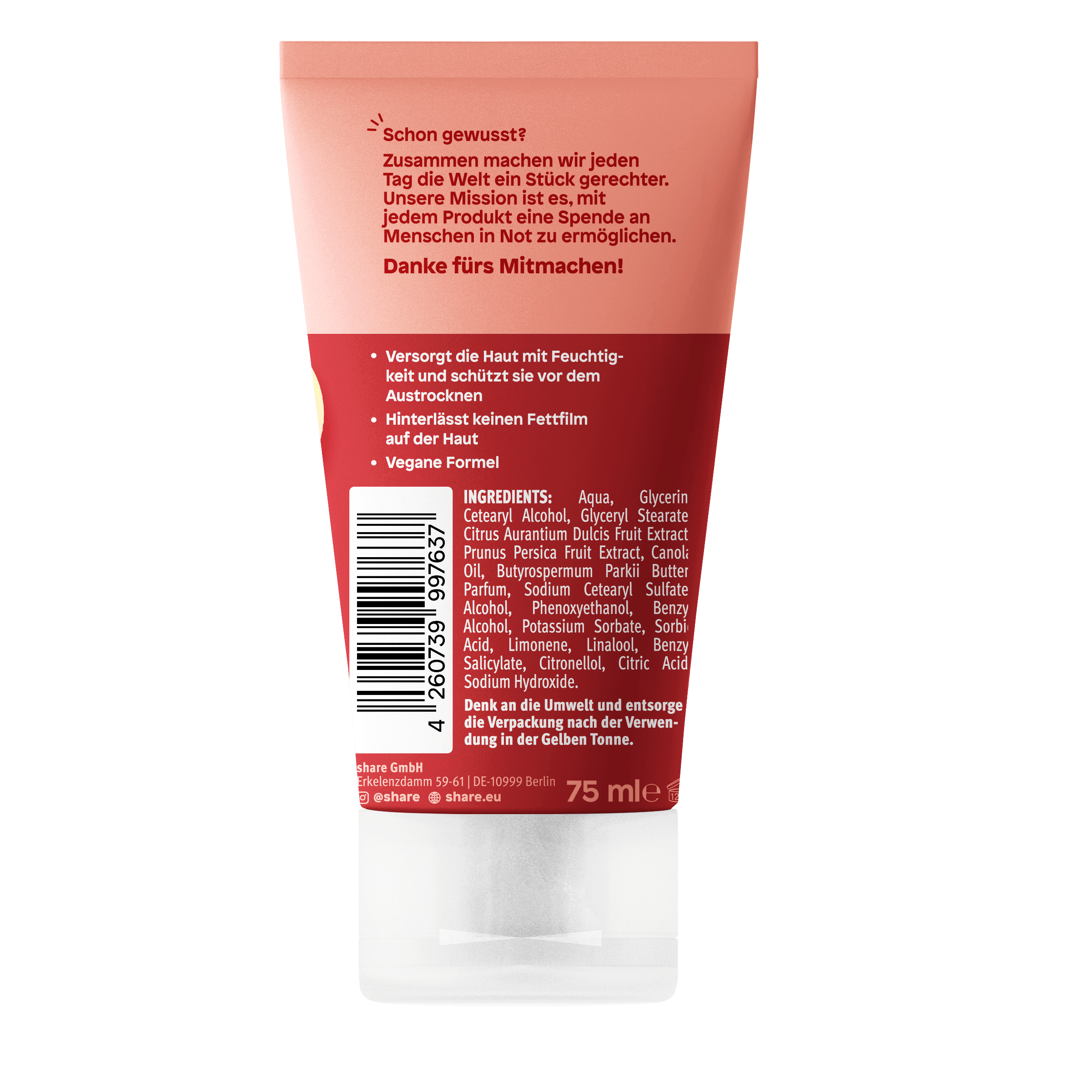 share Handcreme Handcreme Pfirsich & Orange 10x75ml