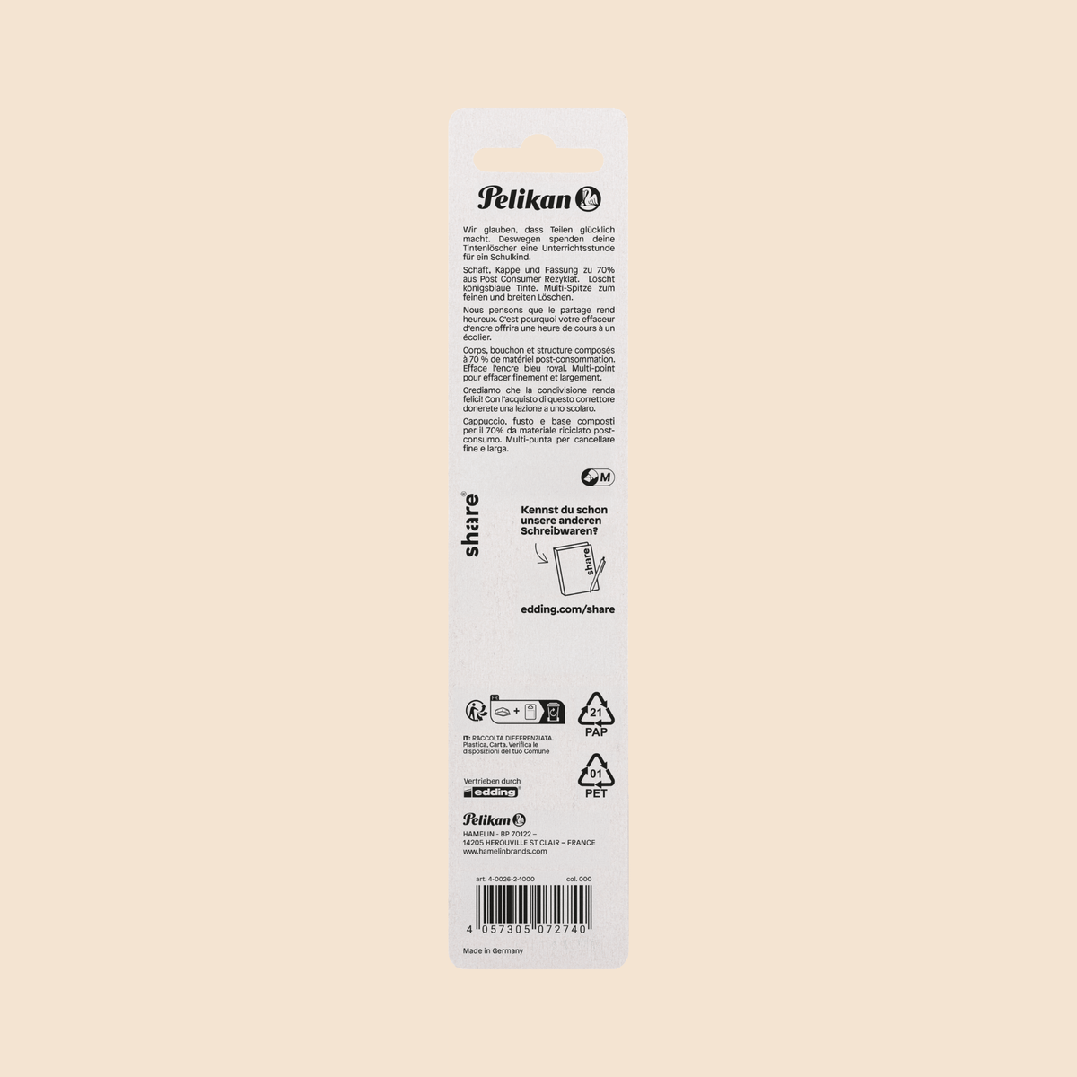 share Korrekturmittel Tintenlöscher 2er-Pack 2er-Pack
