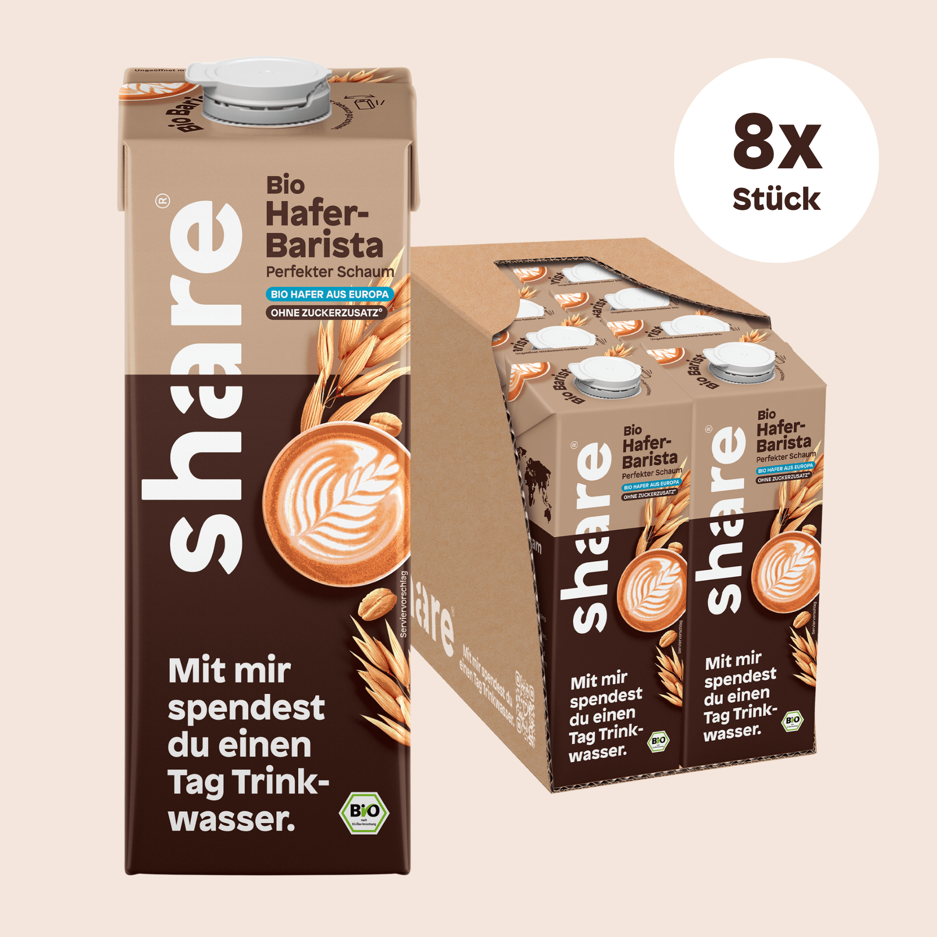 share Milchalternativen Bio Haferdrink Barista 8x1,0L