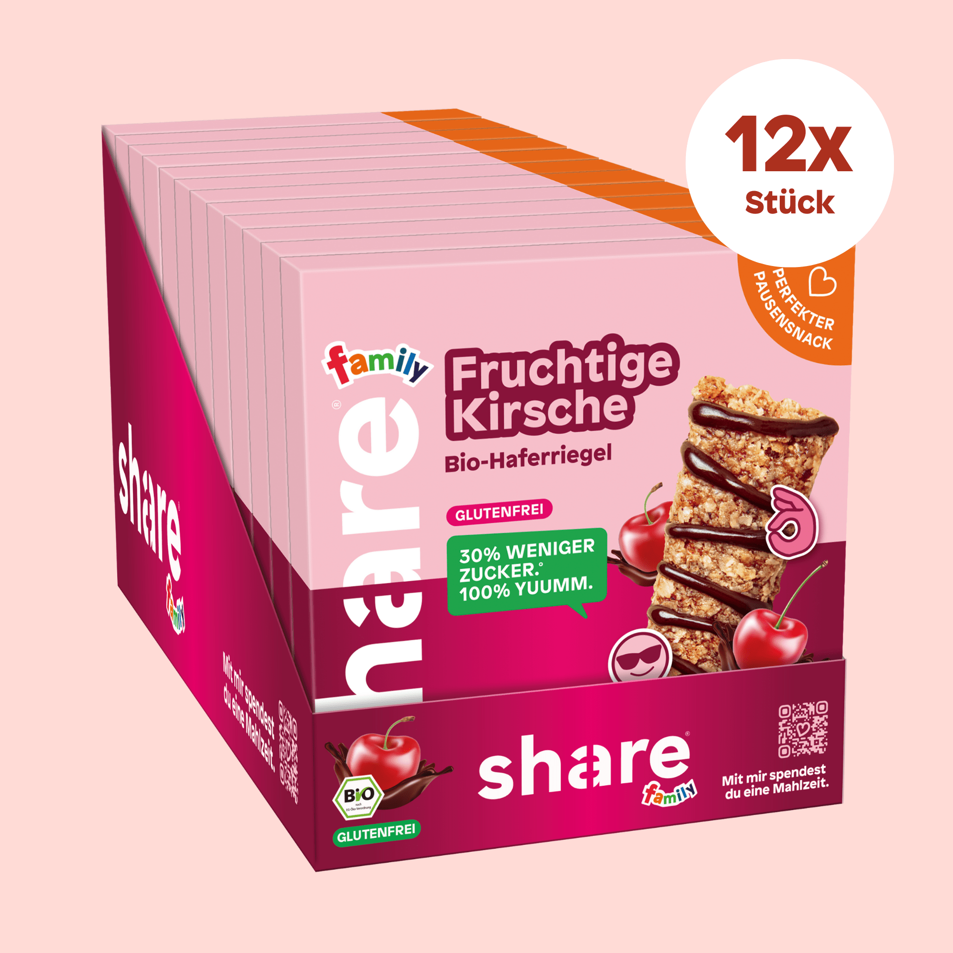 share Müsliriegel Family Bio Bar Fruchtige Kirsche 12x(3x25g)