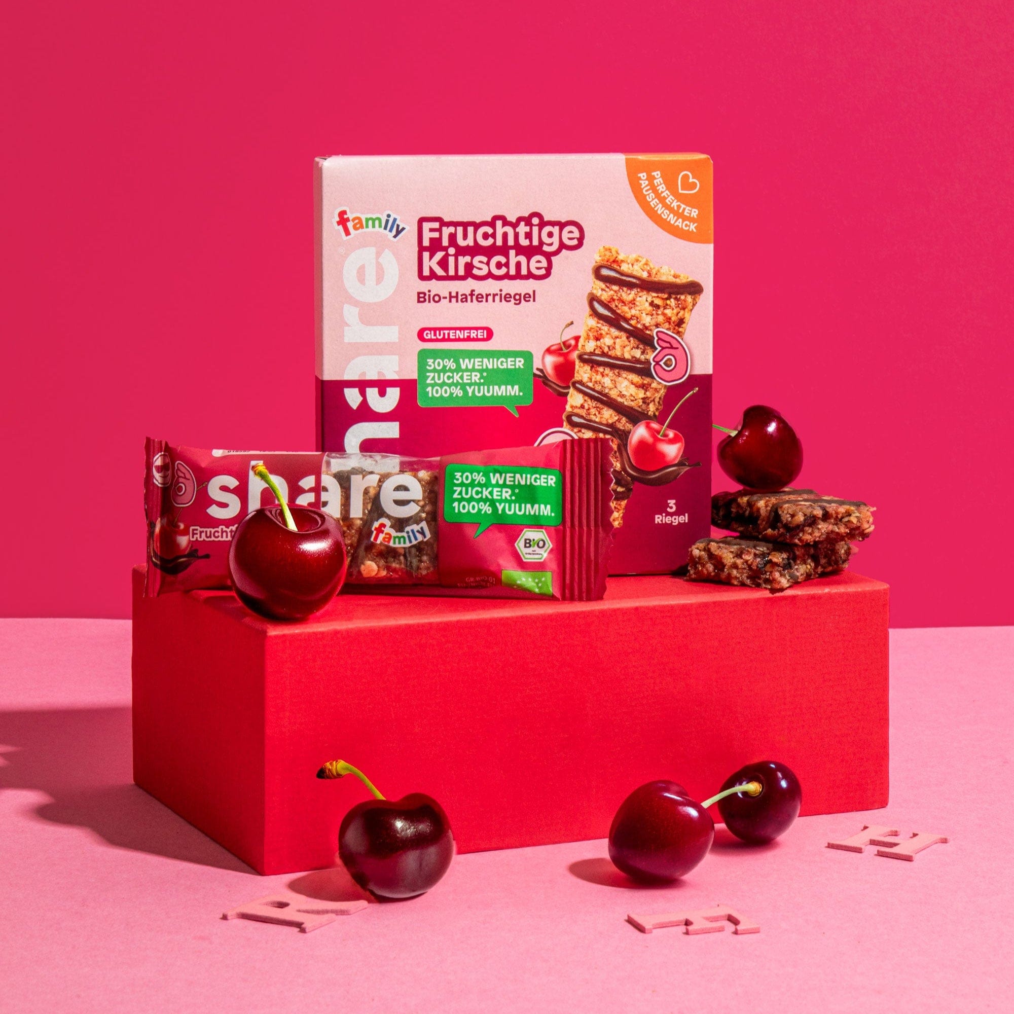 share Müsliriegel Family Bio Bar Fruchtige Kirsche 12x(3x25g)