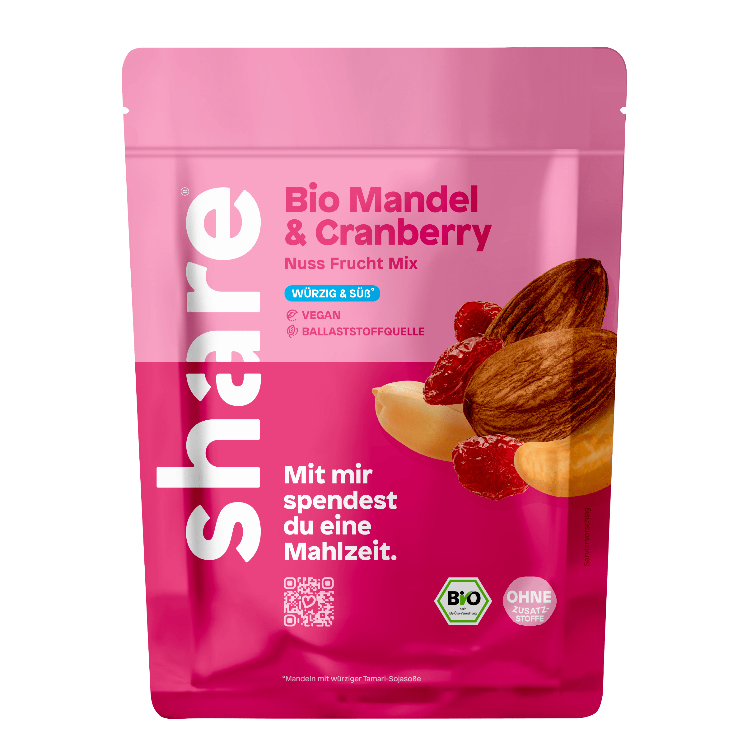 share Nuss-Frucht-Mischungen Bio Nuss-Frucht-Mischung Cranberry & Tamari-Mandel 6x125g