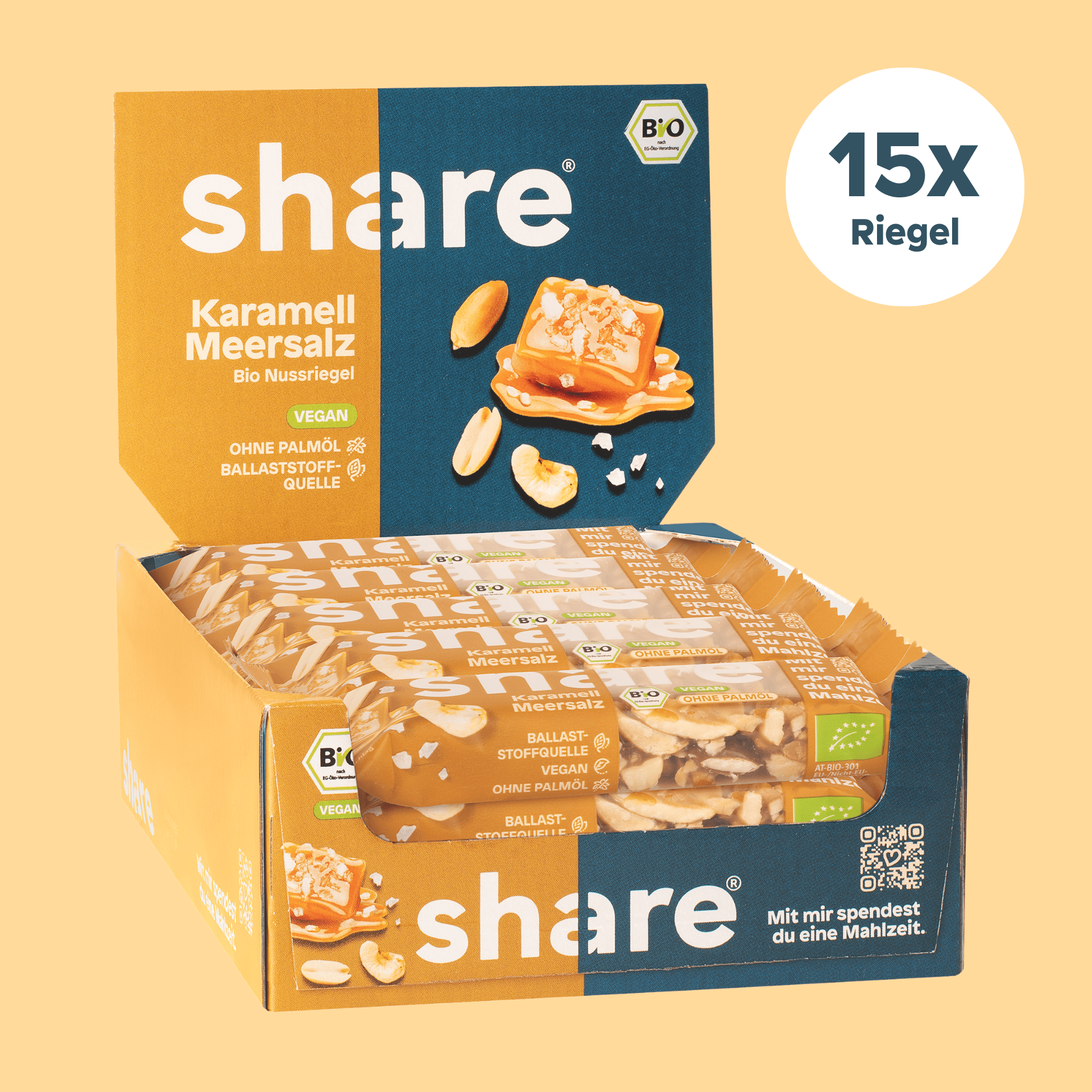 share Nussriegel Bio Nussriegel Karamell Meersalz 15x35g