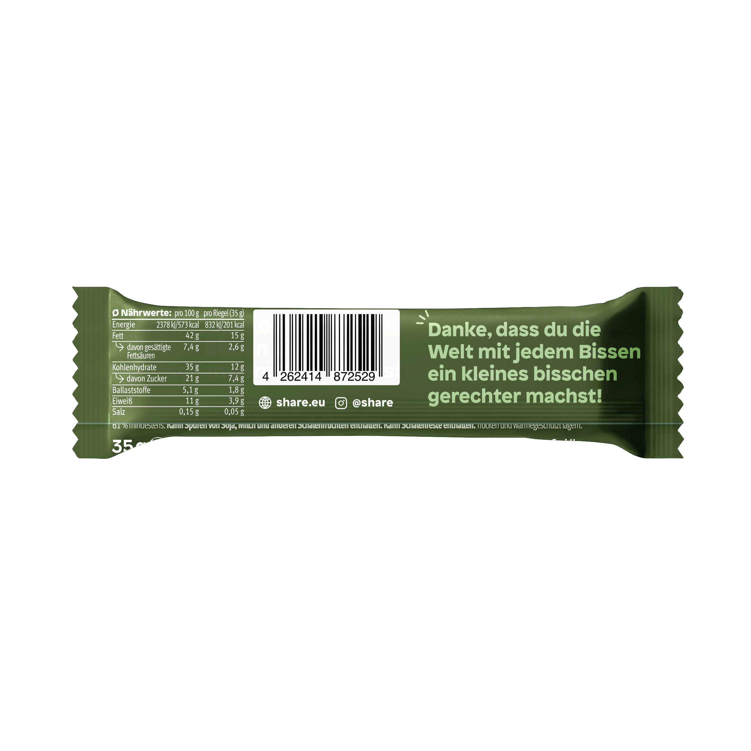 share Nussriegel Bio Nussriegel Schoko Haselnuss Karamell 15x35g