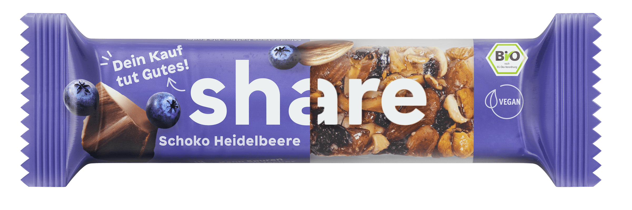 share Nussriegel Bio Nussriegel Schoko & Heidelbeere 15x35g