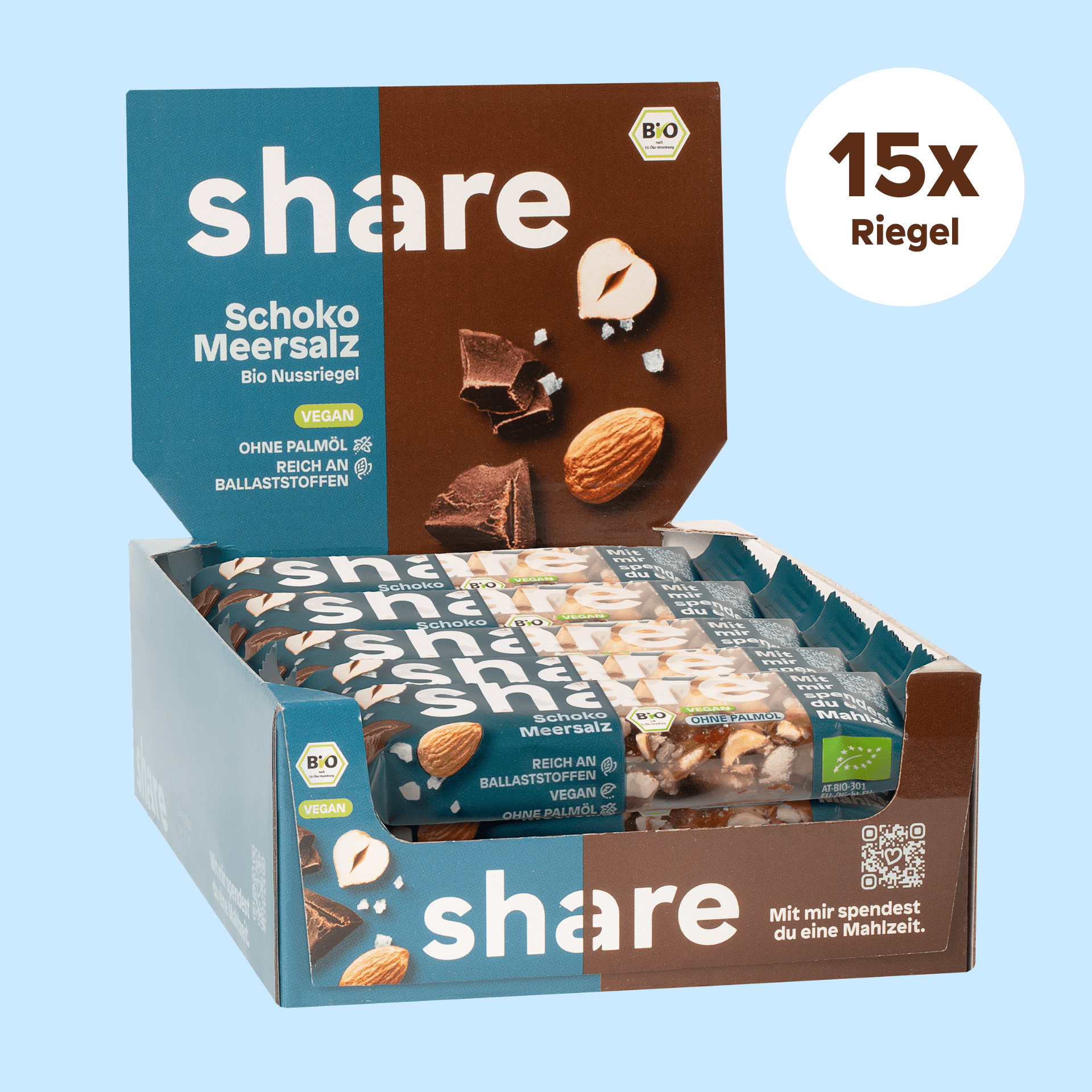 share Nussriegel Bio Nussriegel Schoko & Meersalz 15x35g