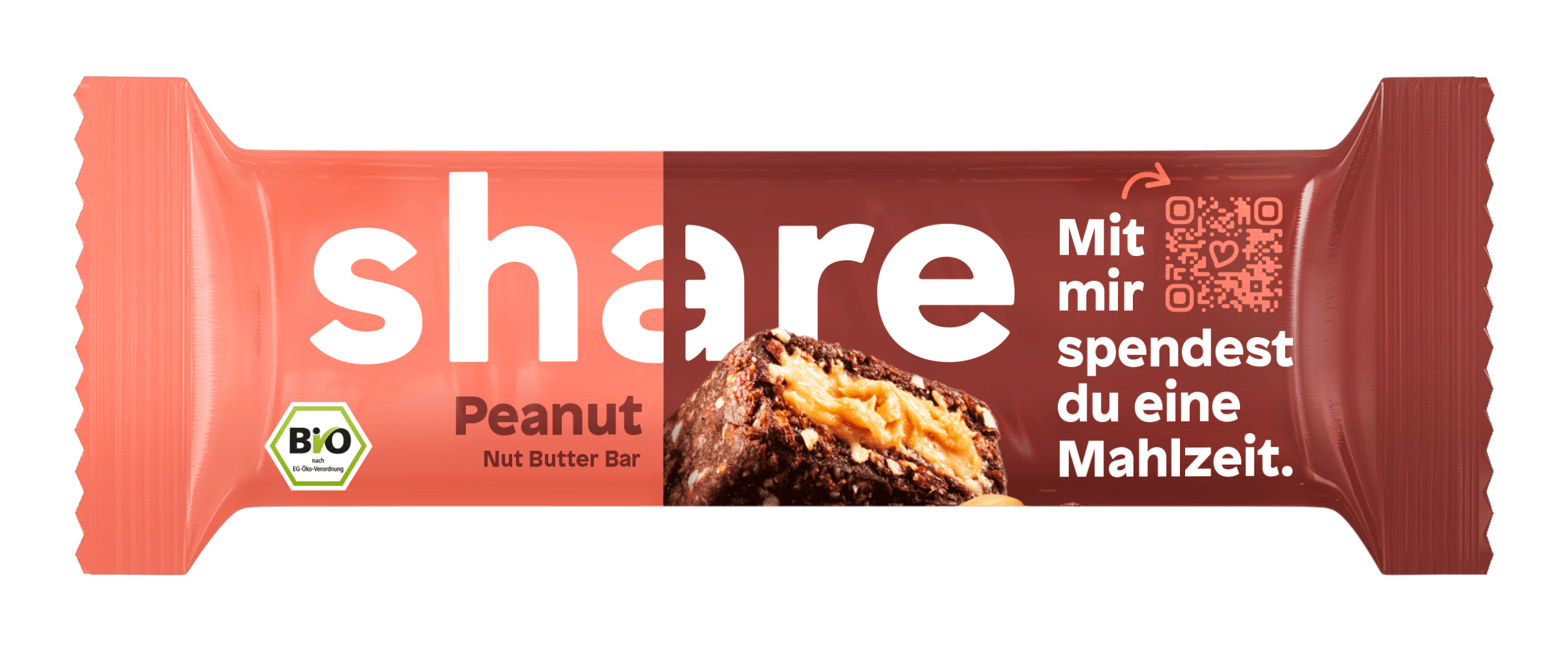 share Nussriegel Bio Nut Butter Bar Peanut 15x50g