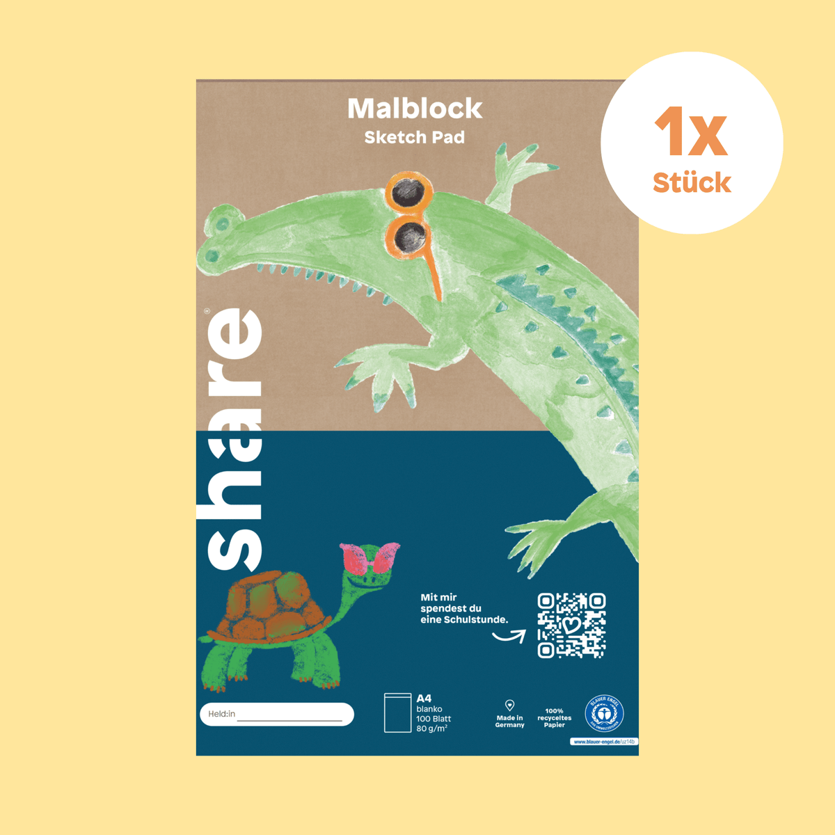 share Papiere / Kartone Malblock A4 (100 Blatt) 1x