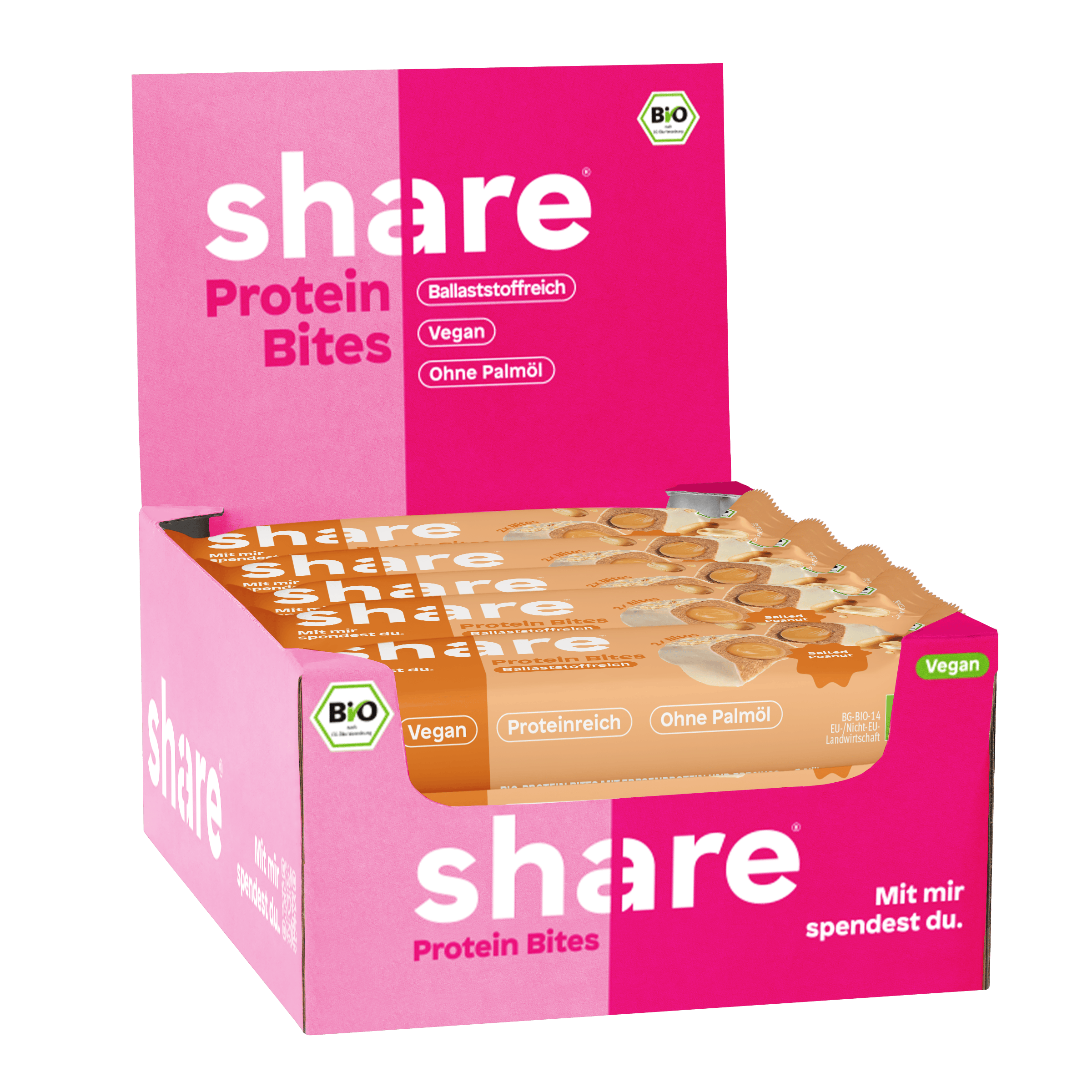 share Proteinriegel Bio Protein Bites Salted Peanut 15x40g