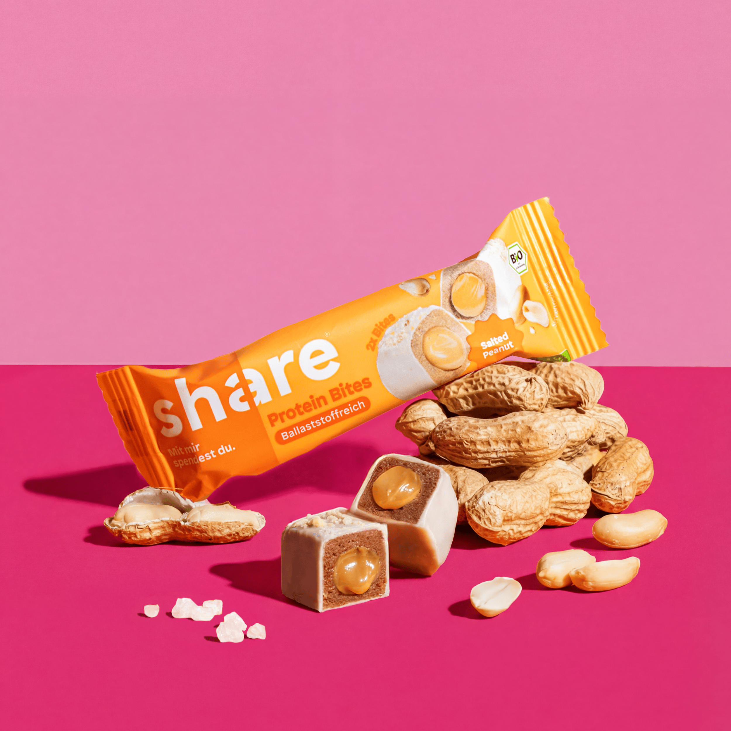 share Proteinriegel Bio Protein Bites Salted Peanut 15x40g