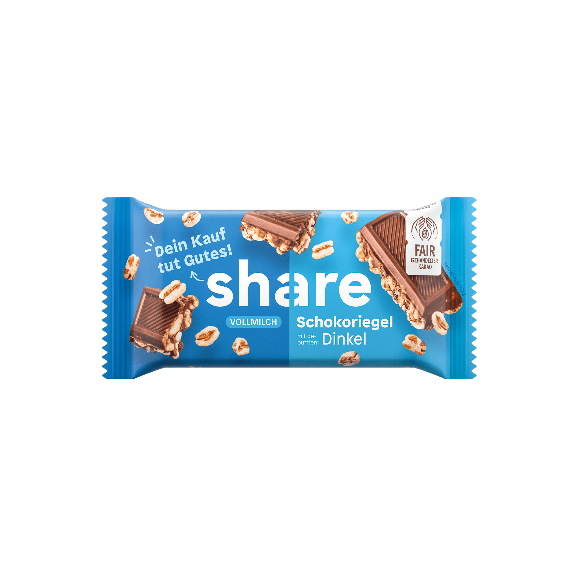 share Schokoladenriegel Dinkelpuff Schokoriegel Vollmilch 1x45g