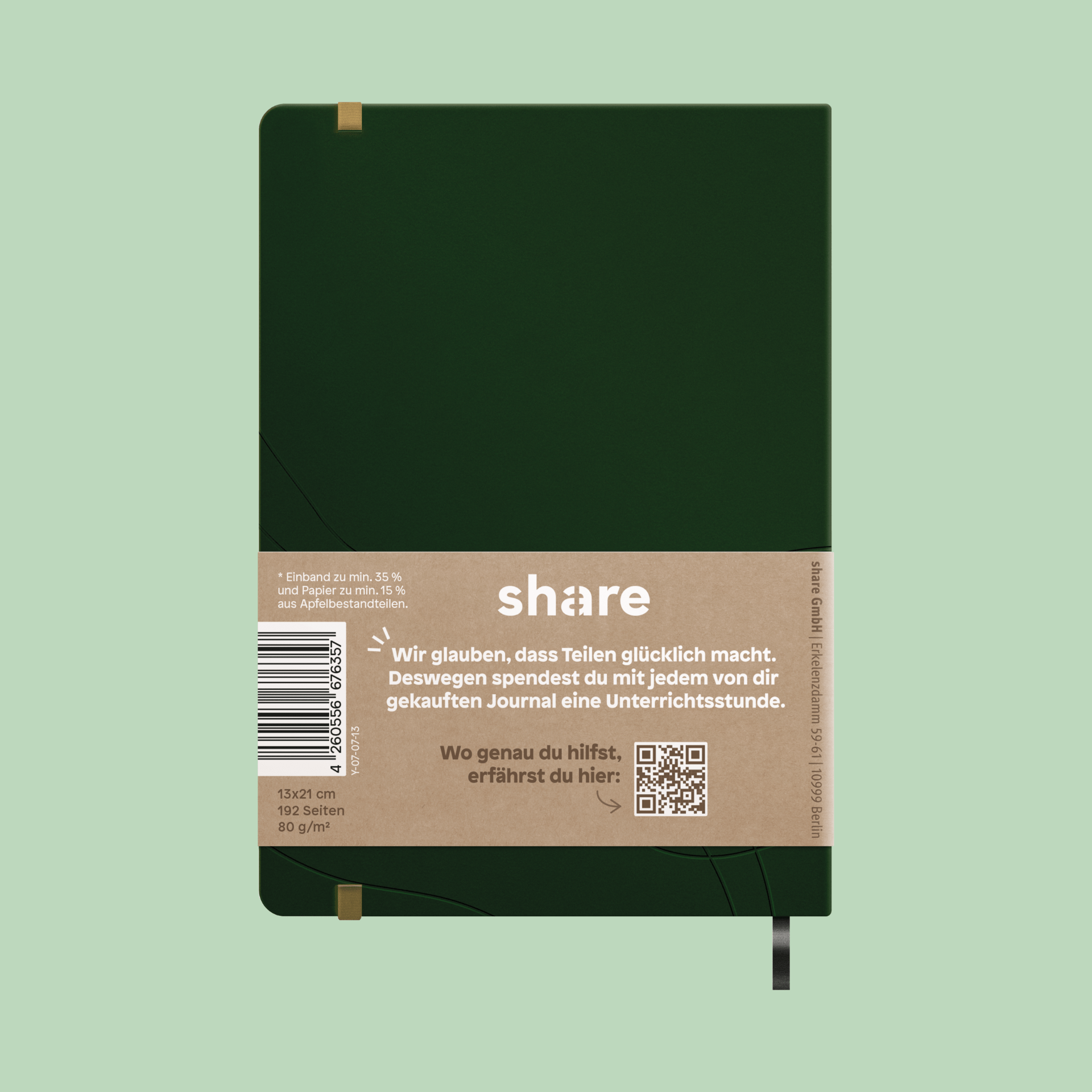 share Schreibhefte Notizbuch A5 punktkariert grün 1x