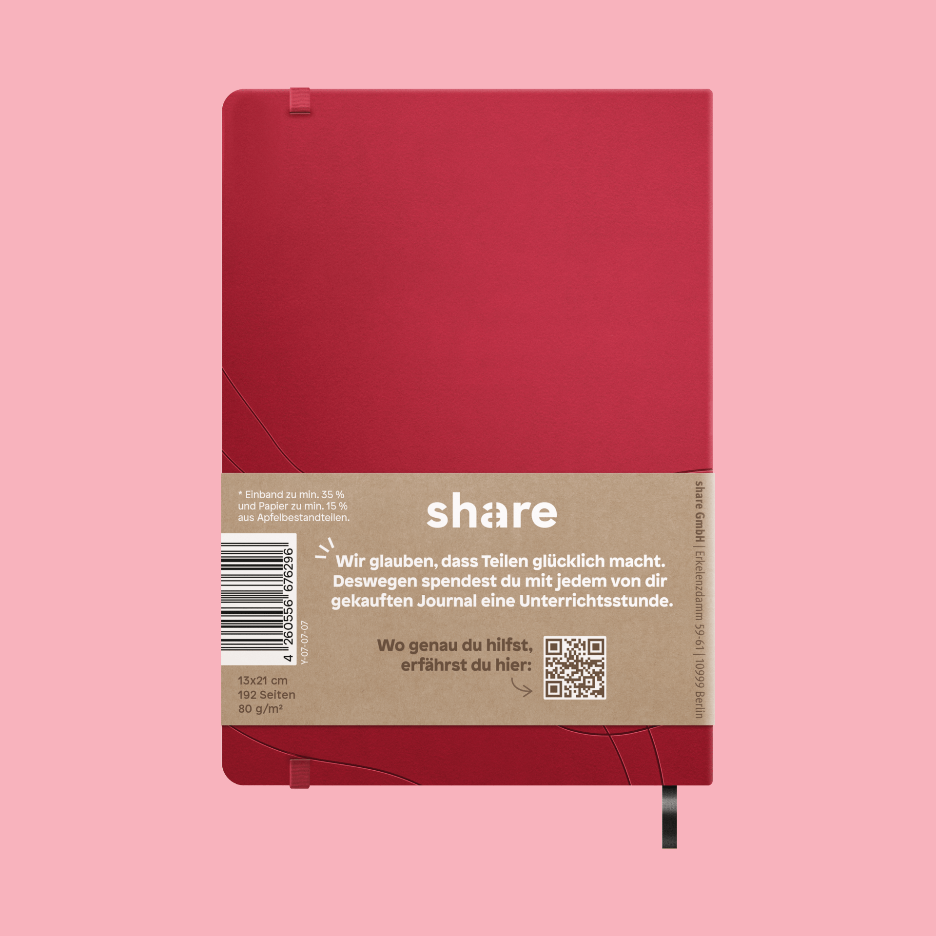 share Schreibhefte Notizbuch A5 punktkariert rot 1x