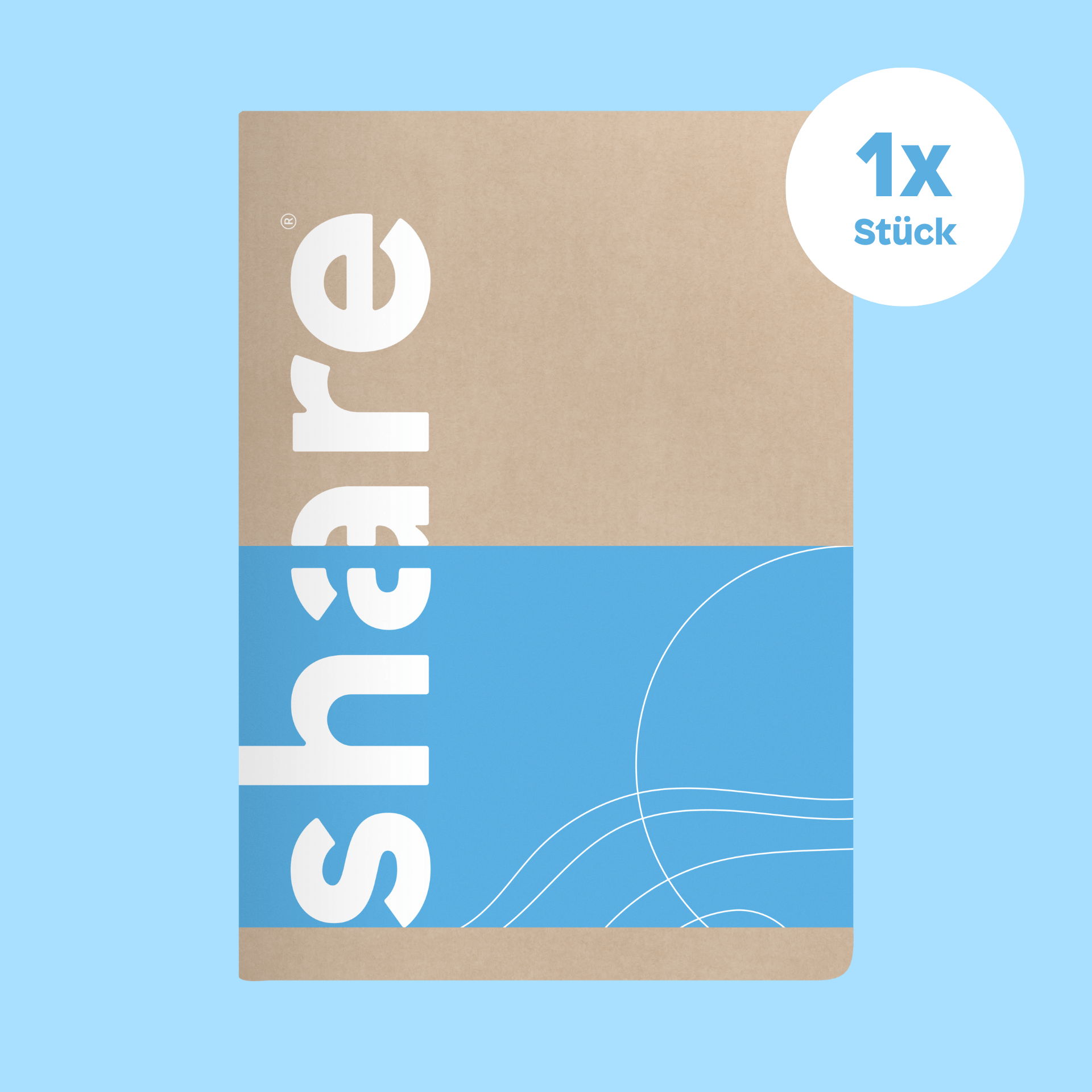 share Schreibhefte Notizheft A6 kariert pastellblau 1x