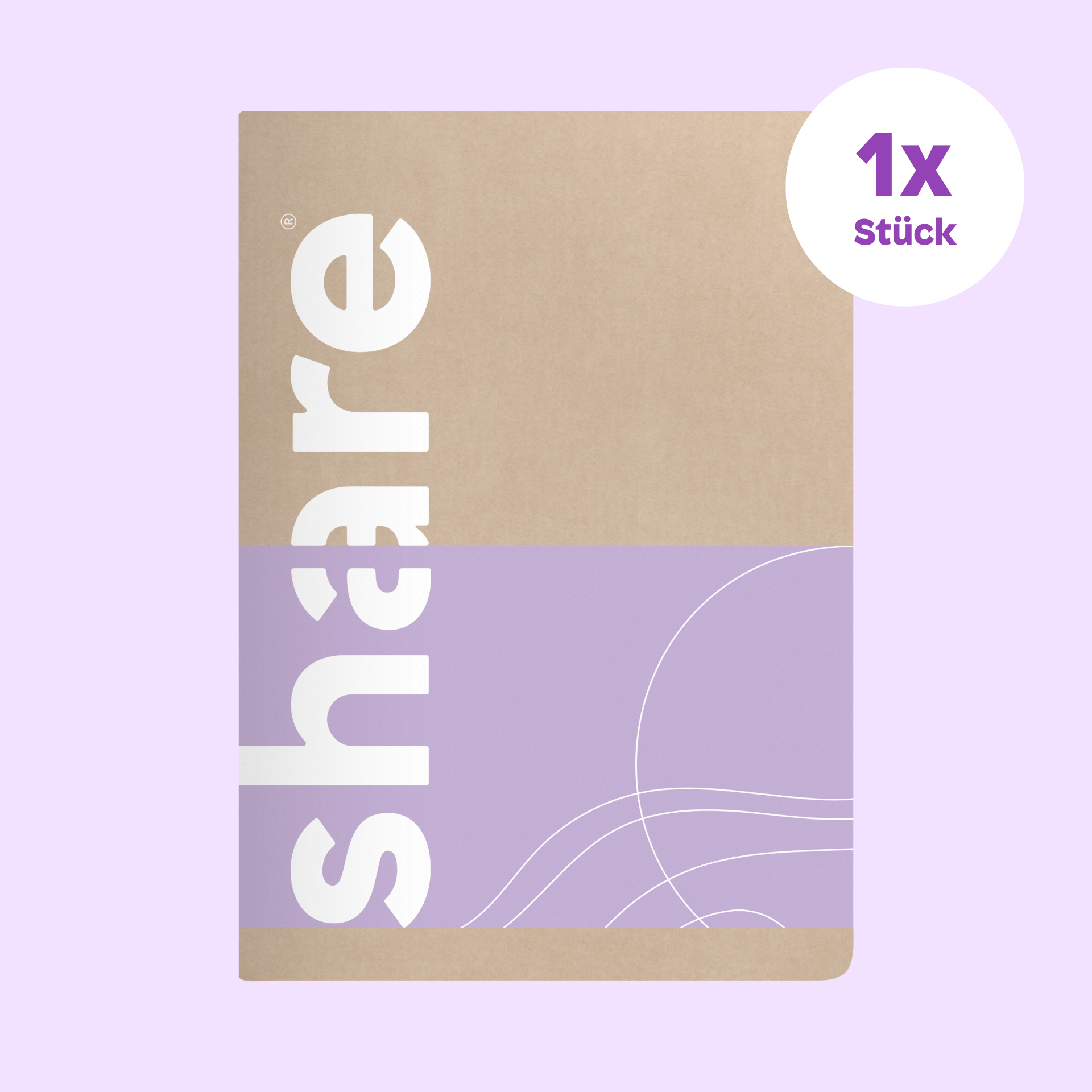 share Schreibhefte Notizheft A6 kariert pastellviolett 1x