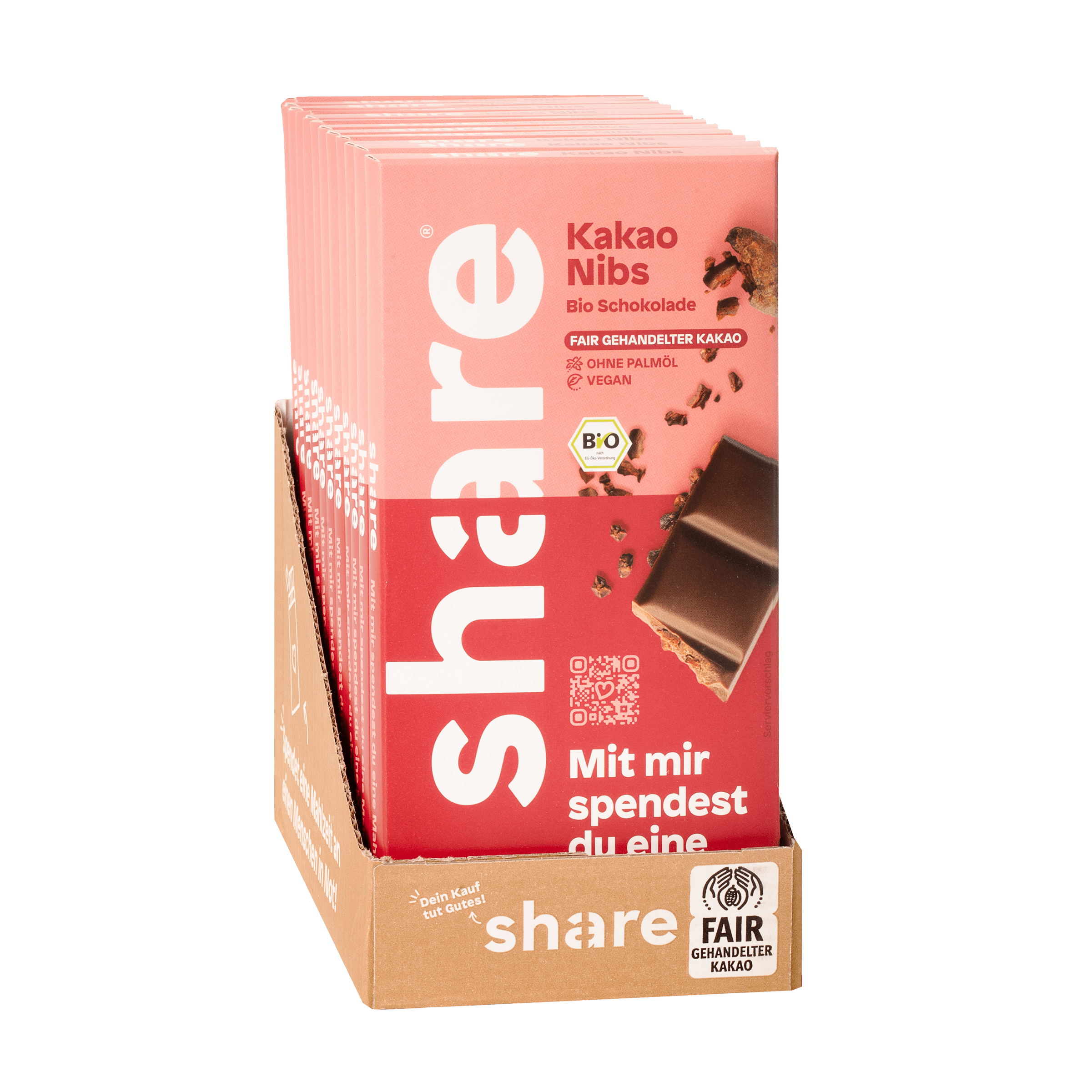 Vegan Organic Chocolate Bar Cocoa Nibs