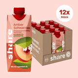Bio Teegetränk Amber Schwarztee Pfirsich Holunderblüte