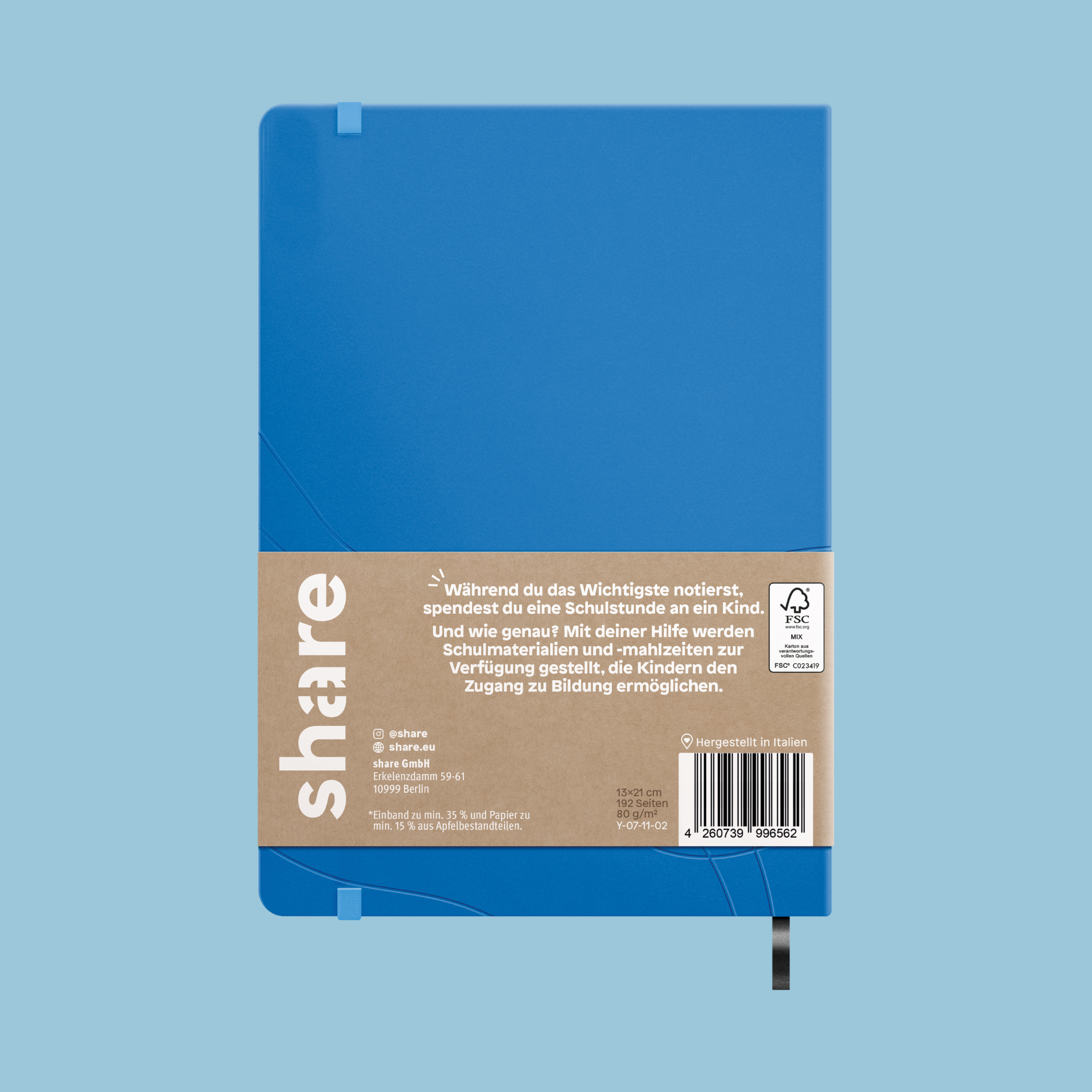 Notizbuch A5 punktkariert hellblau