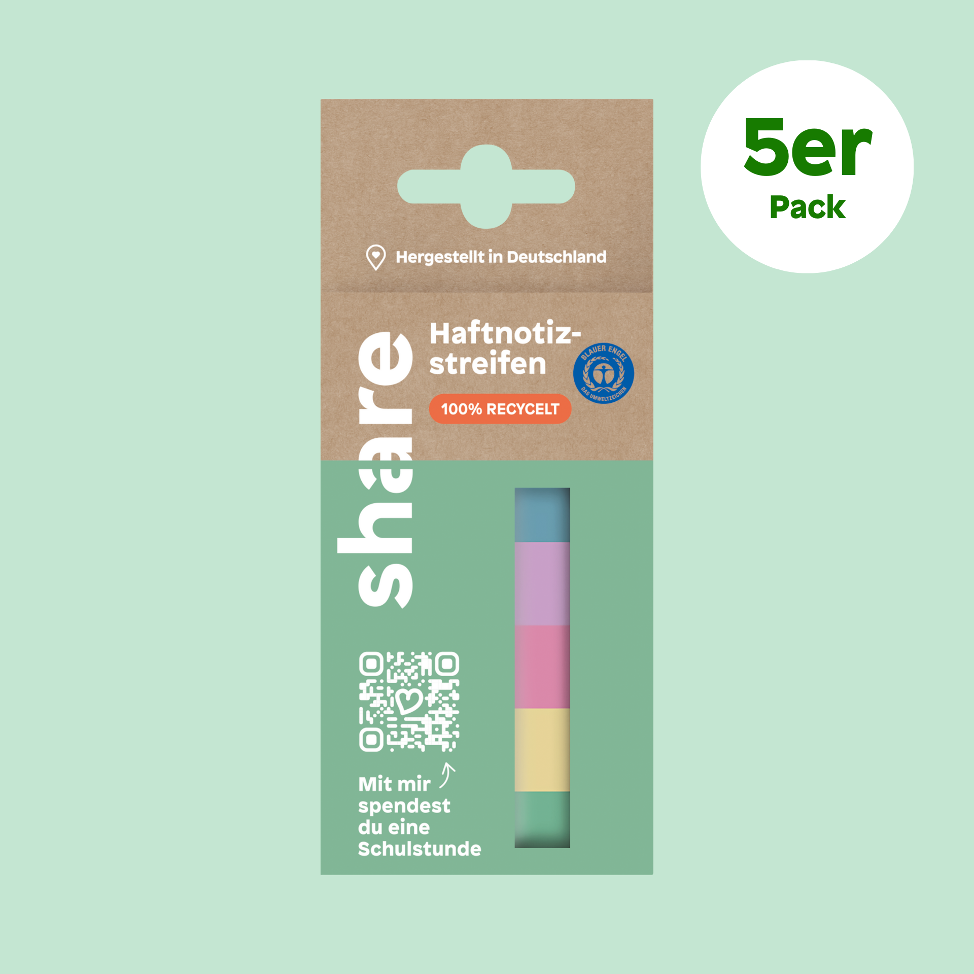 Haftnotizstreifen 5er-Pack (5x40 Blatt)
