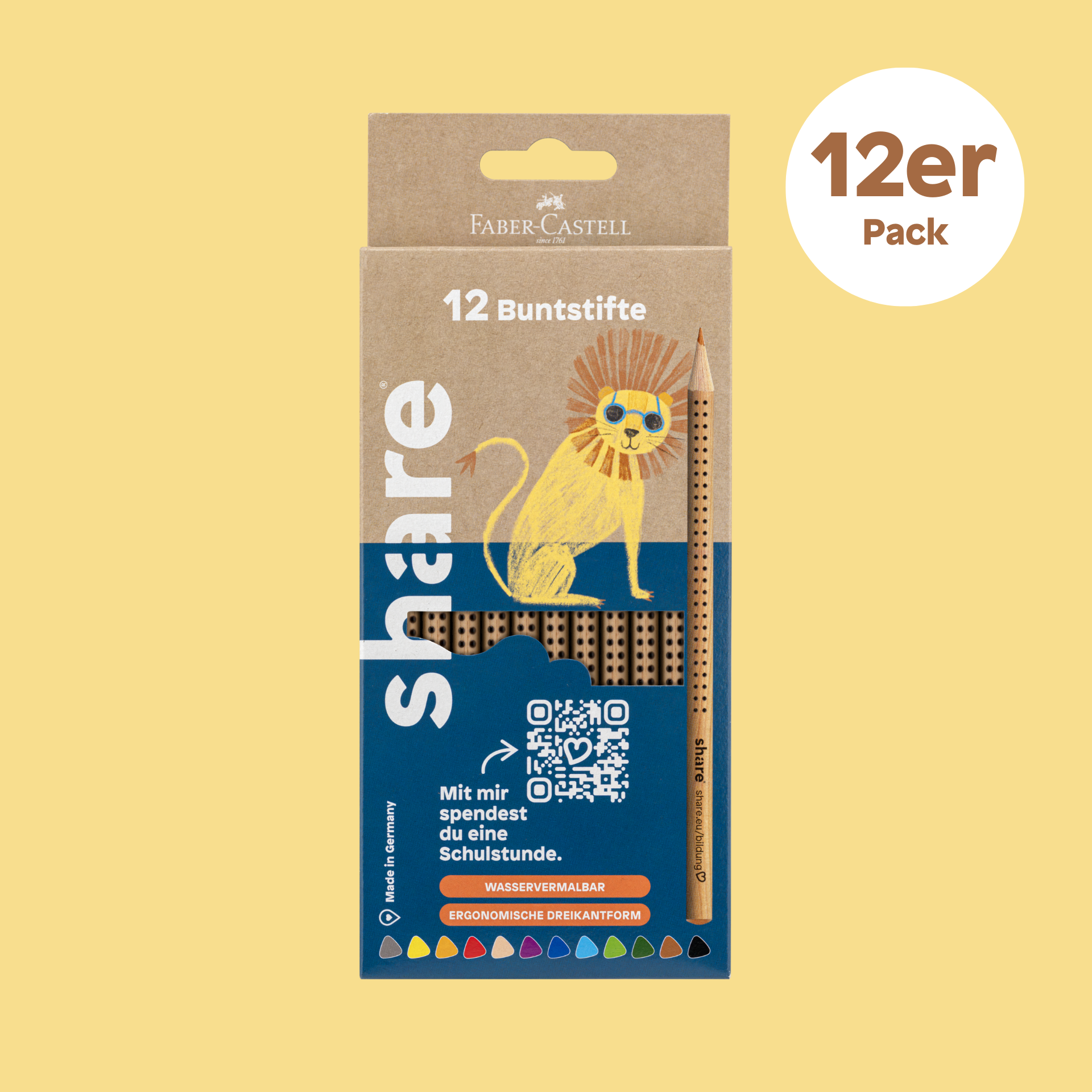 Buntstift wasservermalbar 12er-Pack