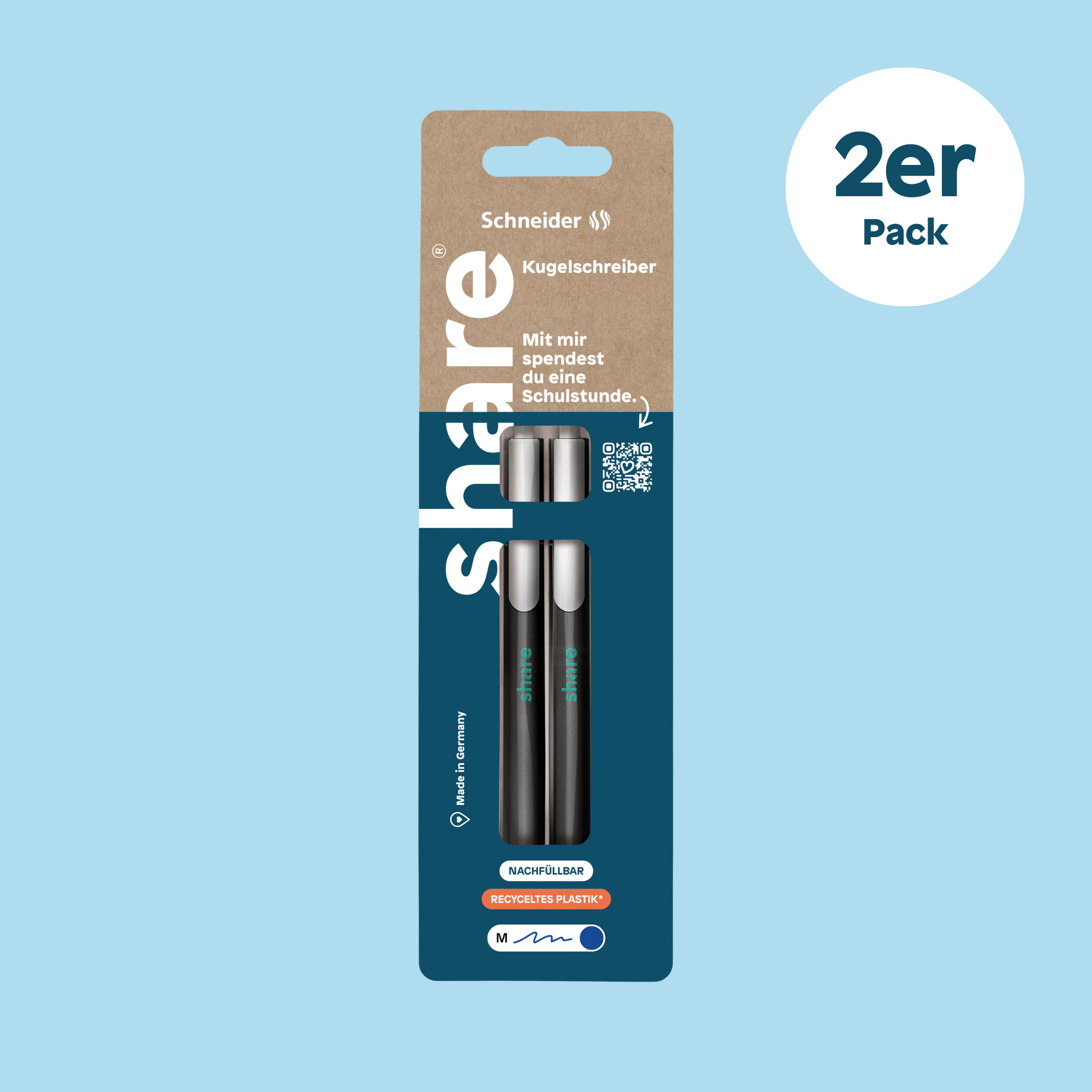 Kugelschreiber blau 2er-Pack
