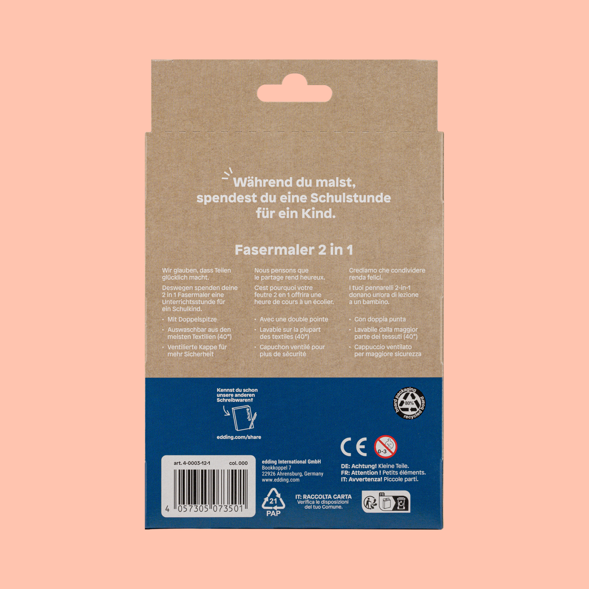 Fasermaler 2in1 sortiert basic 12er-Pack