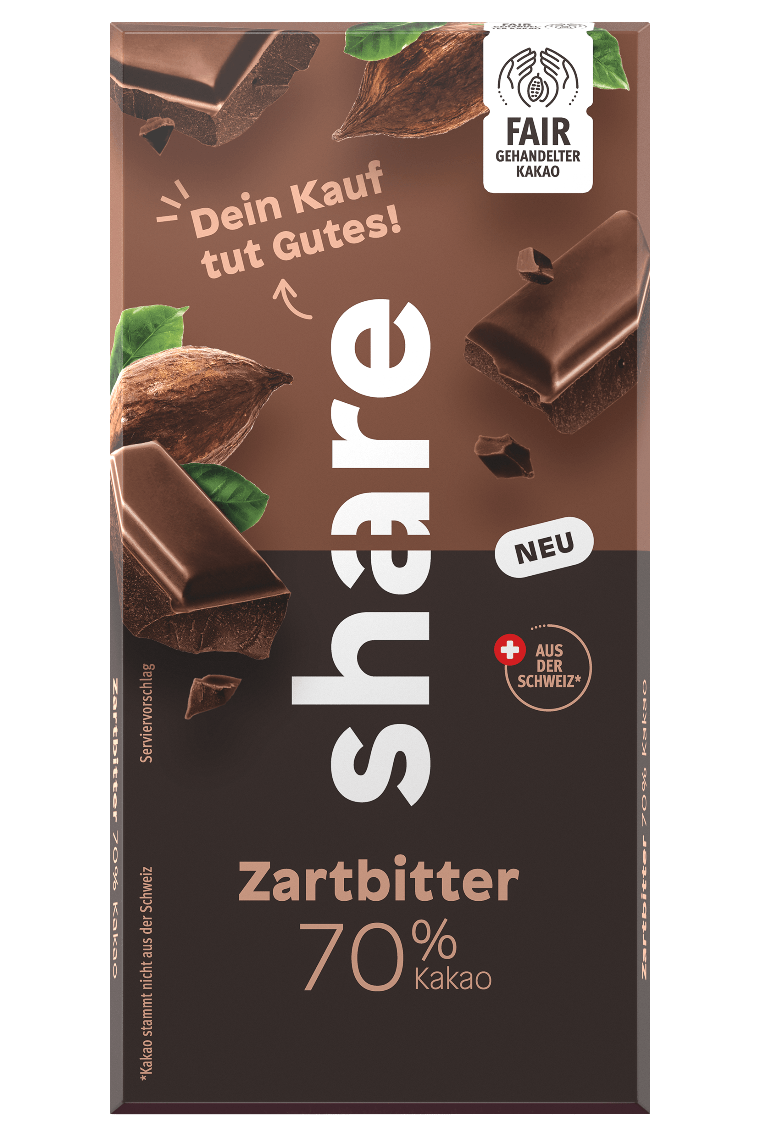 Schokoladentafel Zartbitter (70% Kakao)